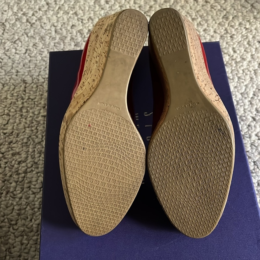 Stuart Weitzman Red Corkswoon Wedges - image 6